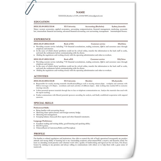 Minimalist Job Resume Template, Editable Personal CV Download