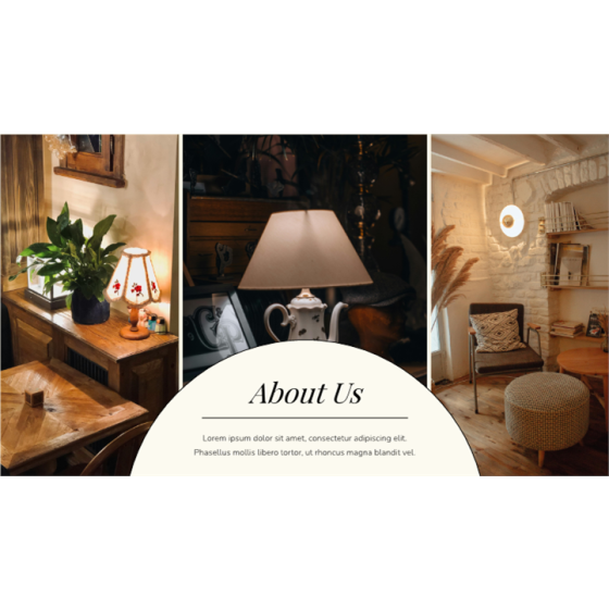 French Beige Minimalist Arch Interior Design PPT Template Free Download