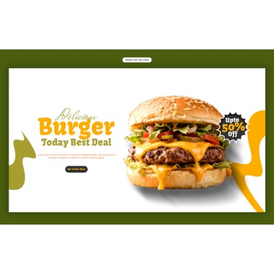 Hamburger Food Discount Banner PS Template, Fast Food Sale Banner Design Materials